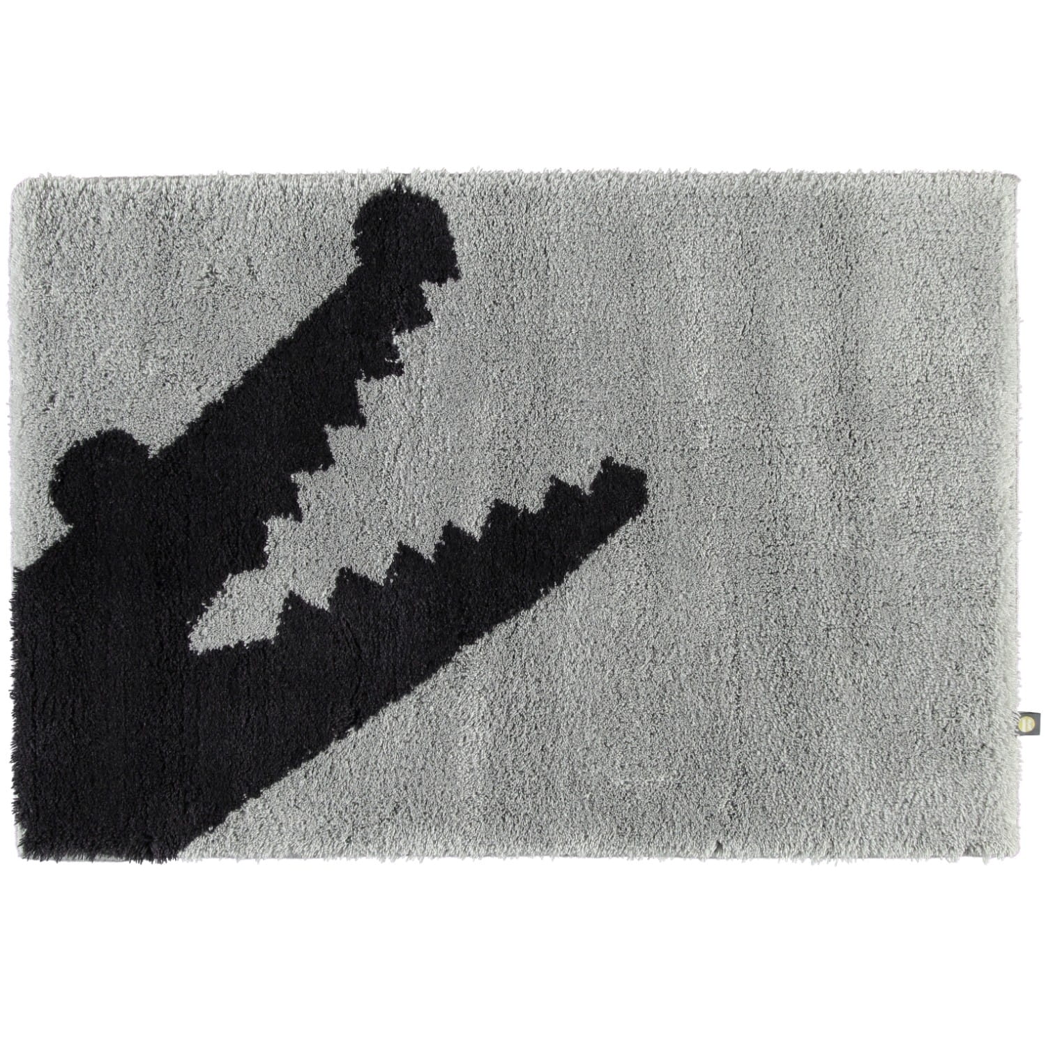 Rhomtuft - Badteppich Croc - Farbe: perlgrau/kaviar - 1212