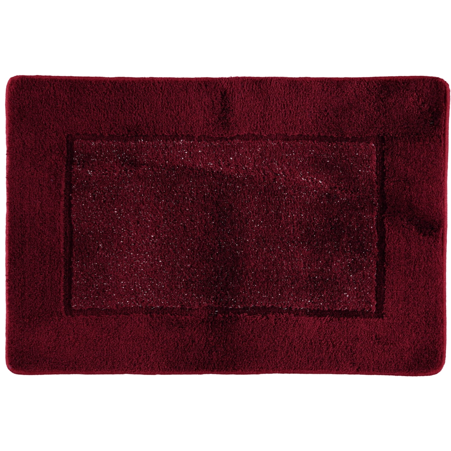 Rhomtuft RHOMY - Badteppich Versailles 255 - Farbe: bordeauxrot/lurex - 407 - 60x90 cm