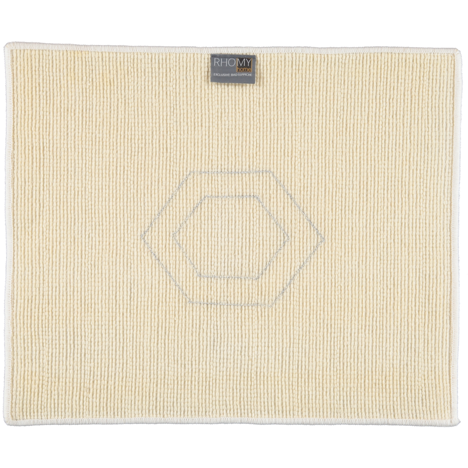 Rhomtuft RHOMY - Badteppich Elegance 259 - Farbe: weiß/silberlurex - 151 - 50x60 cm