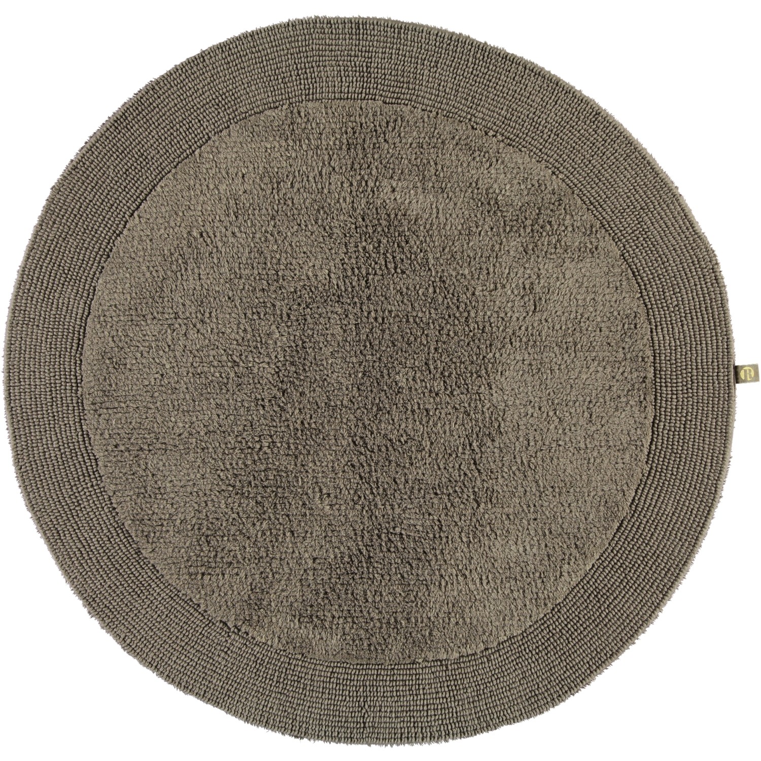 Rhomtuft - Badteppiche Exquisit - Farbe: taupe - 58 - 100 cm rund