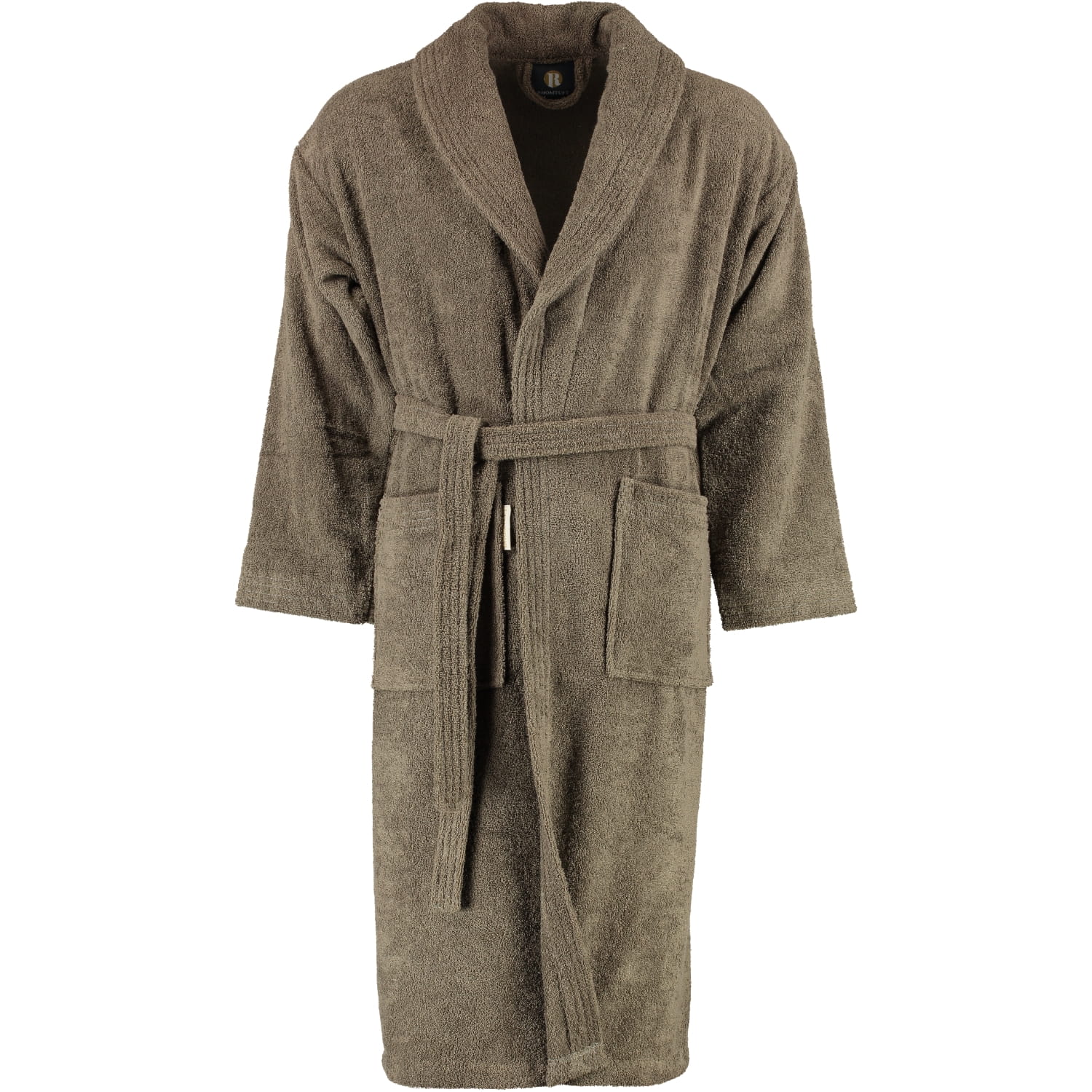 Rhomtuft - Bademantel Sir & Lady - Unisex - Farbe: taupe - 58 - L