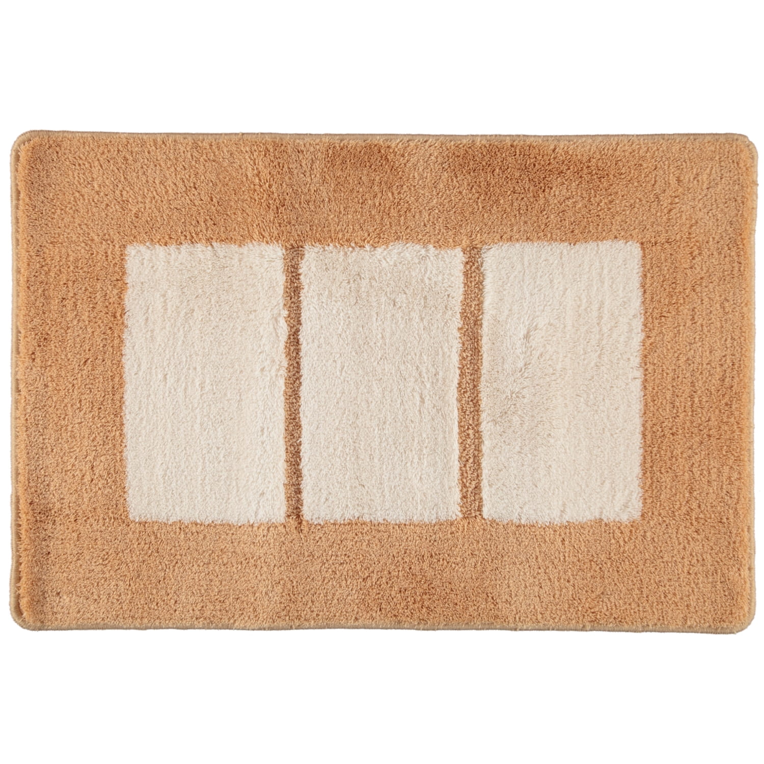 Rhomtuft RHOMY - Badteppich Liberty 256 - Farbe: beige/weiß - 410 - 60x90 cm