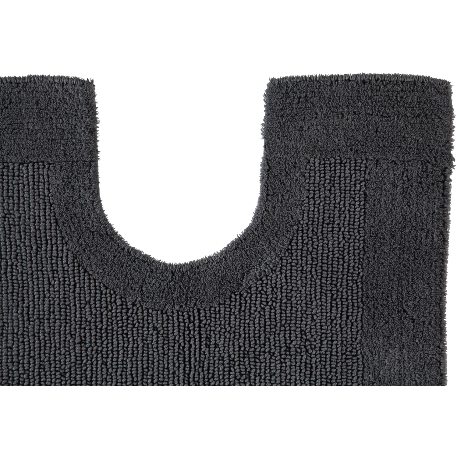 Rhomtuft - Badteppiche Prestige - Farbe: zinn - 02 - Toilettenvorlage mit Ausschnitt 60x60 cm