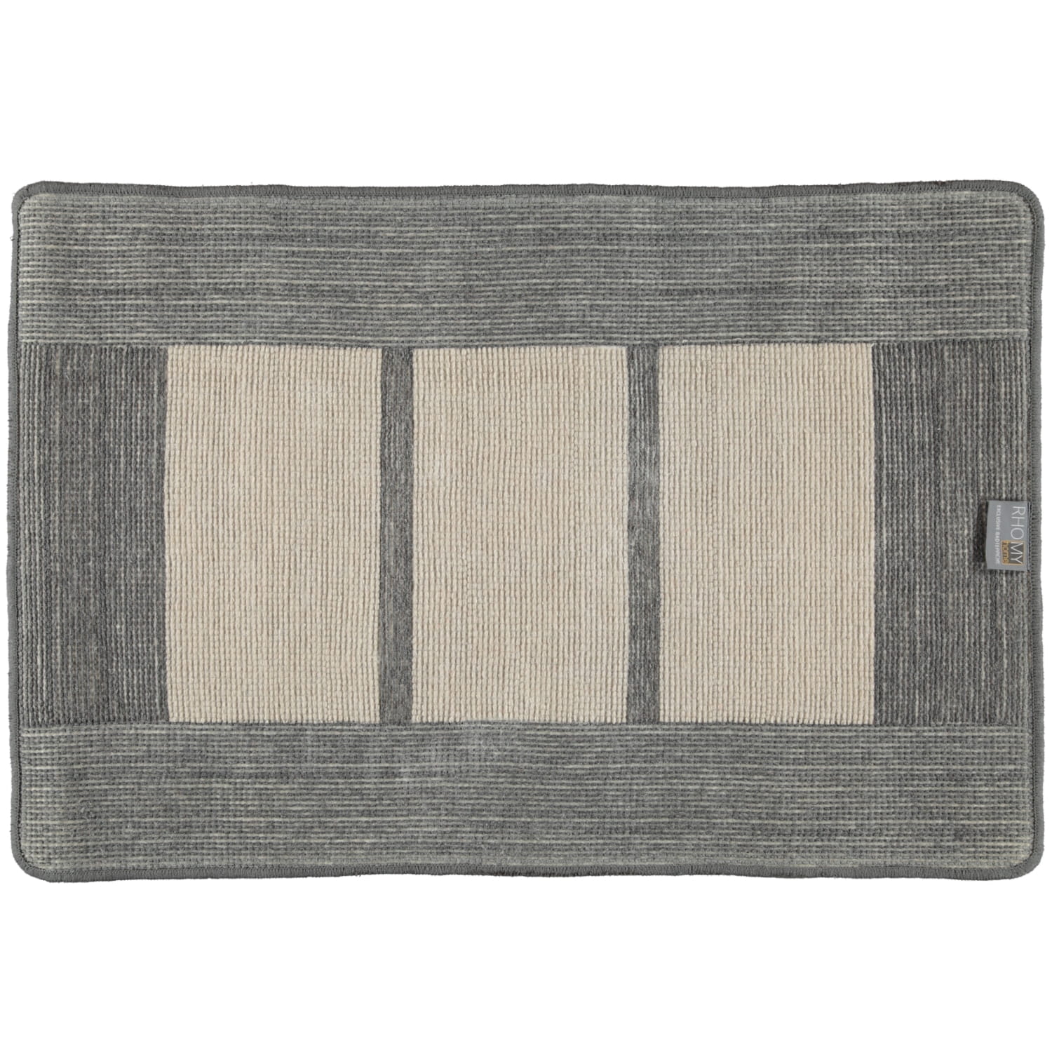 Rhomtuft RHOMY - Badteppich Liberty 256 - Farbe: anthrazit/perlgrau - 409 - 60x90 cm