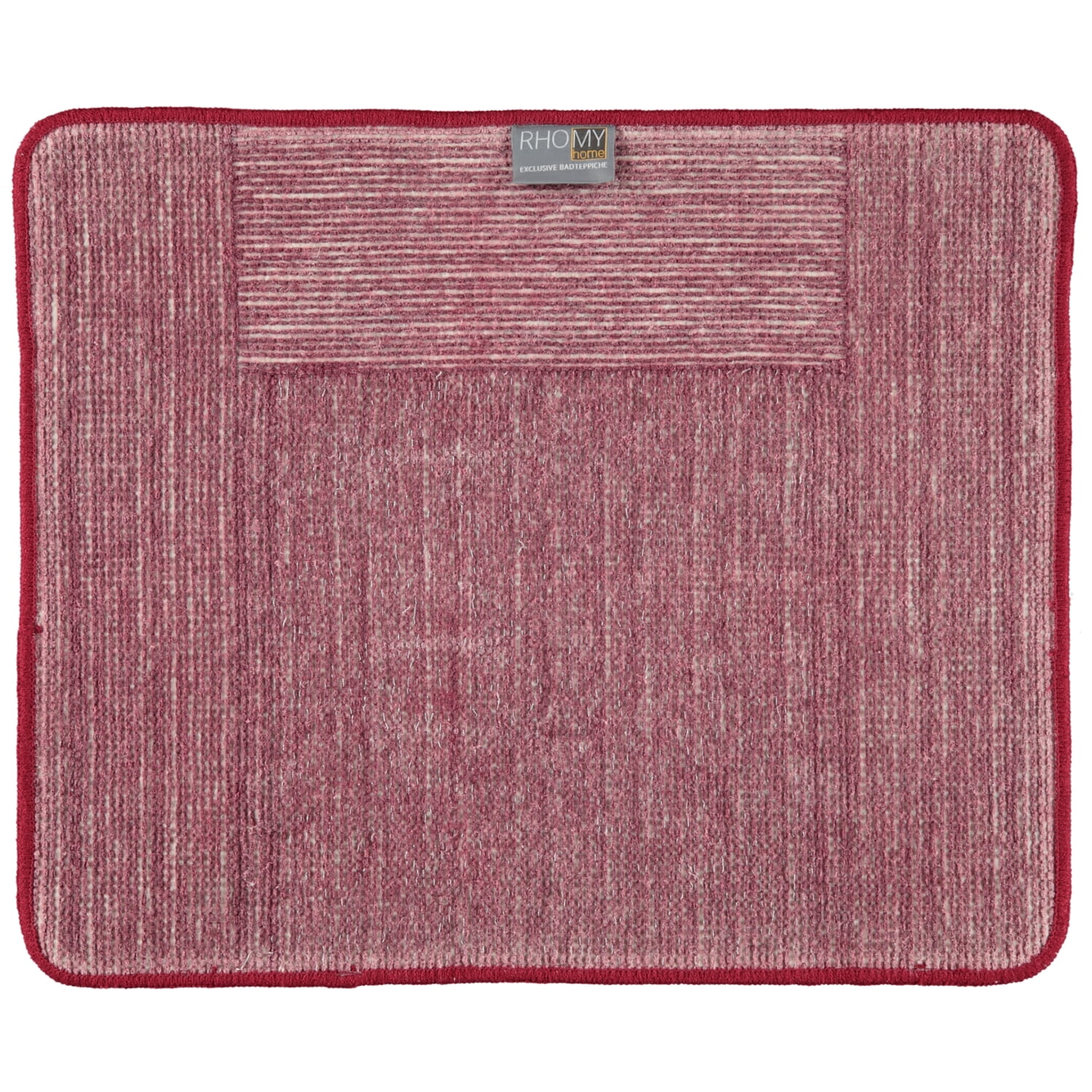 Rhomtuft RHOMY - Badteppich Versailles 255 - Farbe: bordeauxrot/lurex - 407 - 50x60 cm