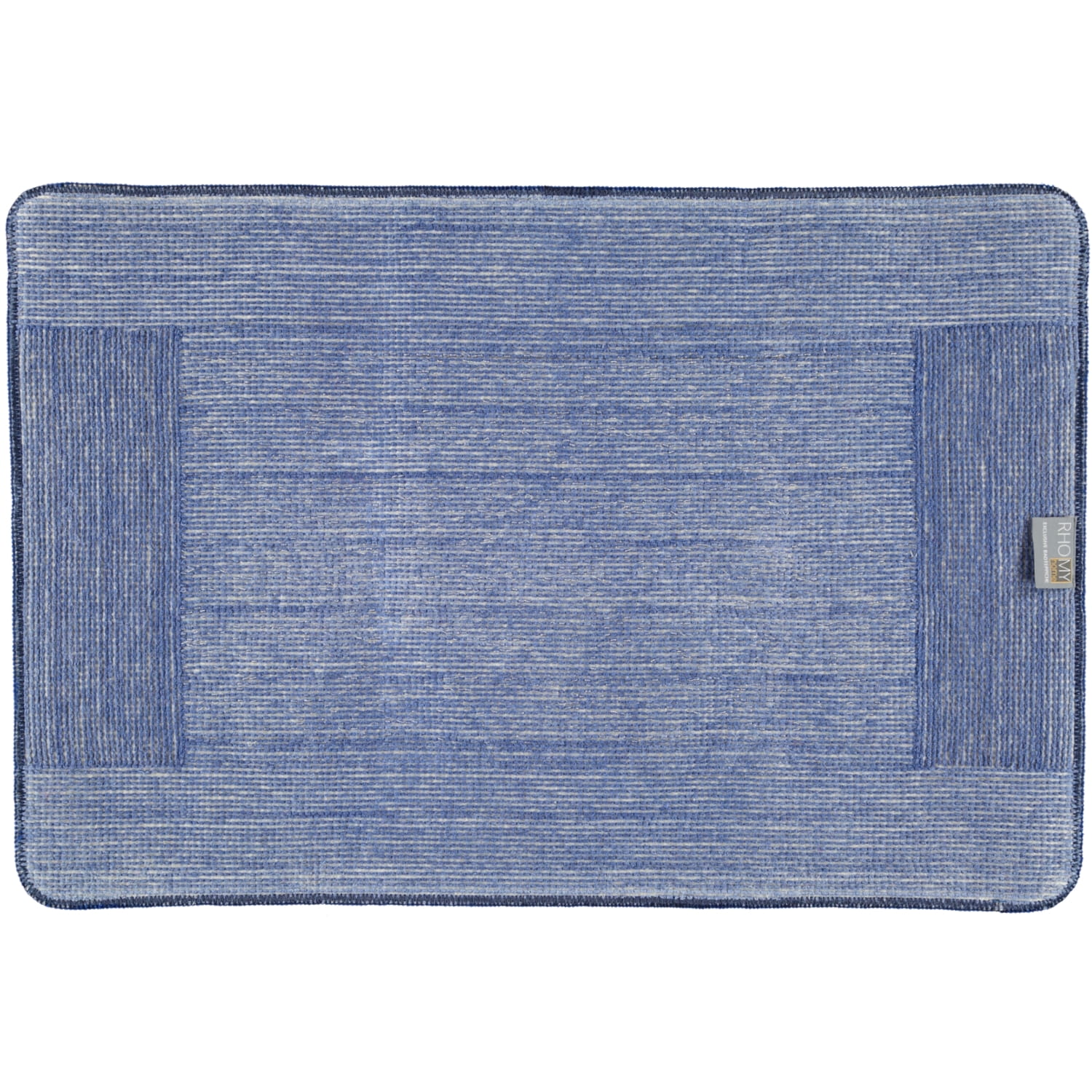 Rhomtuft RHOMY - Badteppich Versailles 255 - Farbe: royalblau/lurex - 408 - 60x90 cm