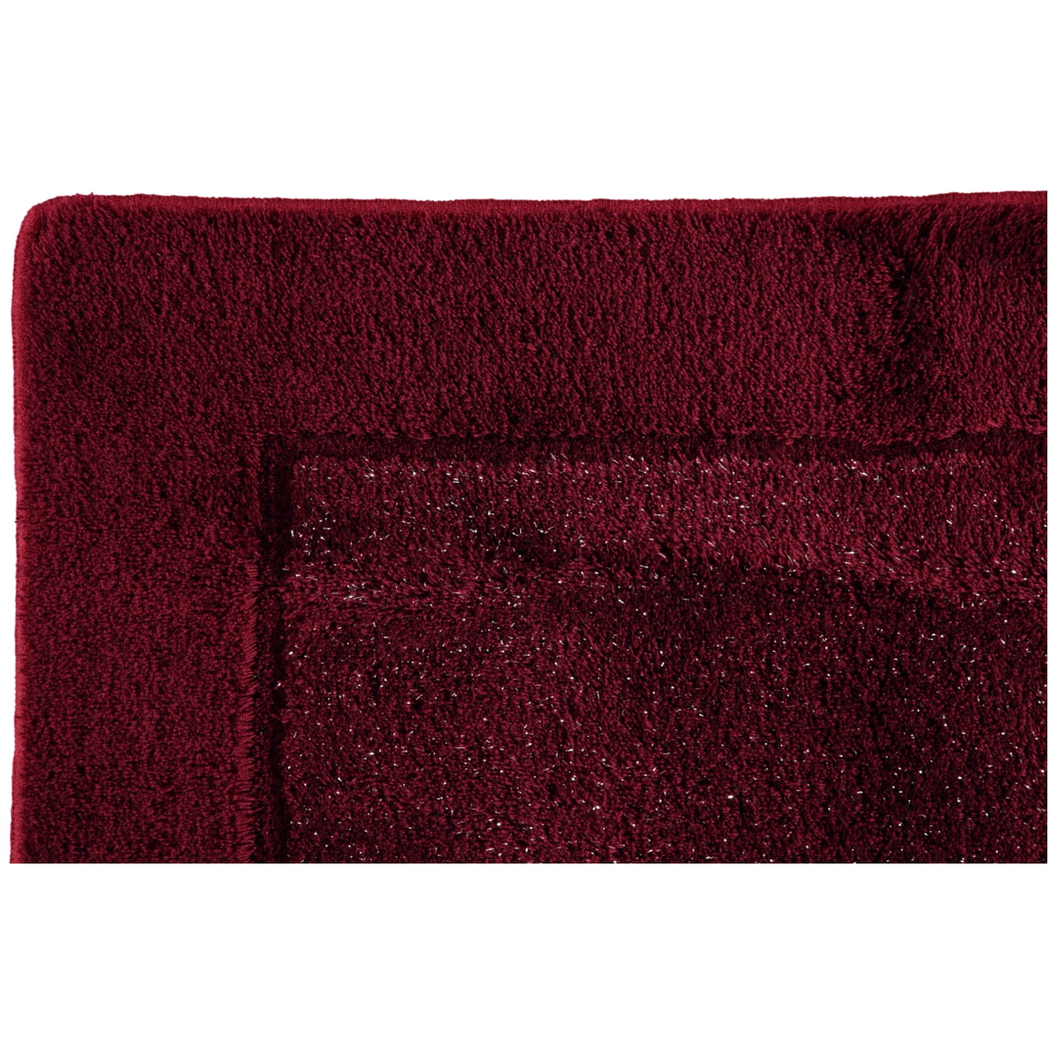 Rhomtuft RHOMY - Badteppich Versailles 255 - Farbe: bordeauxrot/lurex - 407