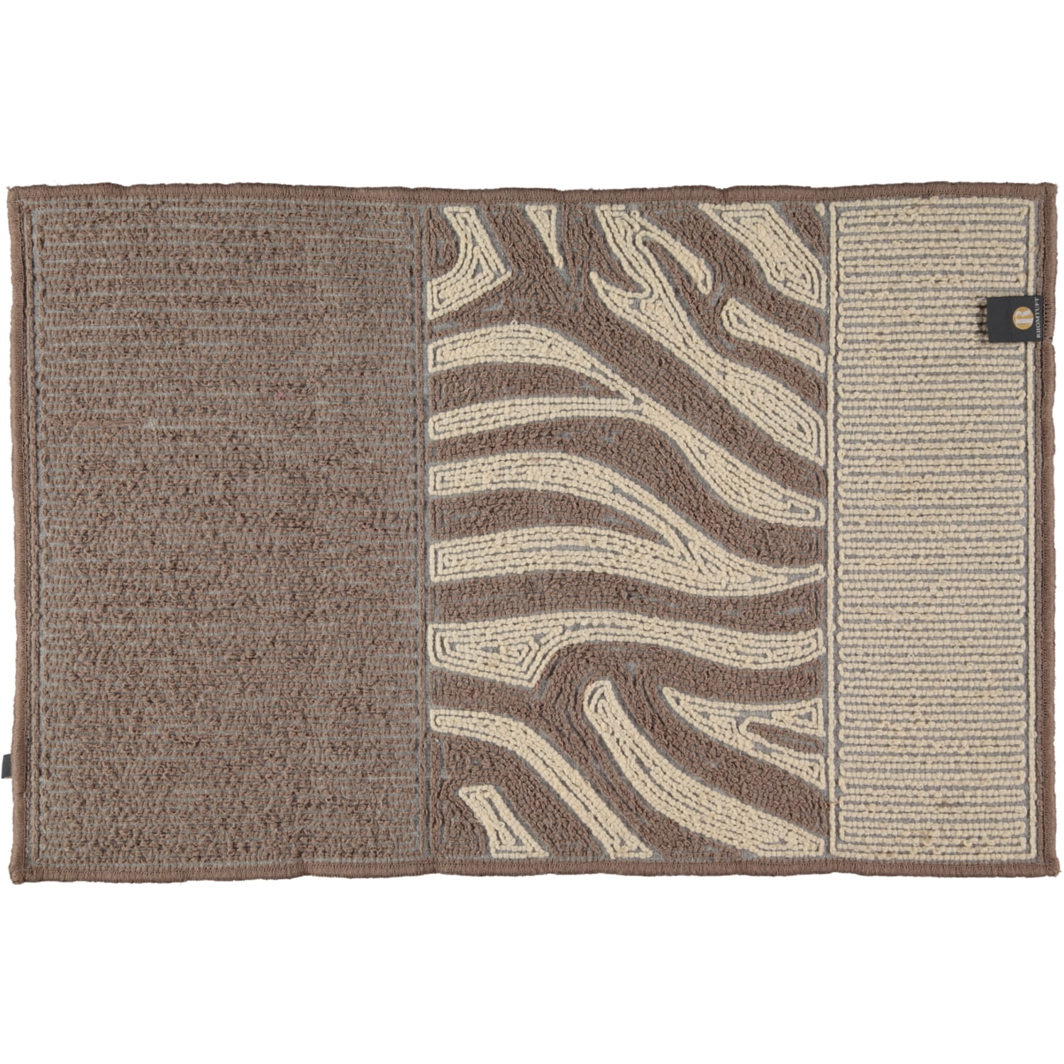 Rhomtuft - Badteppiche Zebra - Farbe: taupe/natur-jasmin - 1400 - 50x65 cm