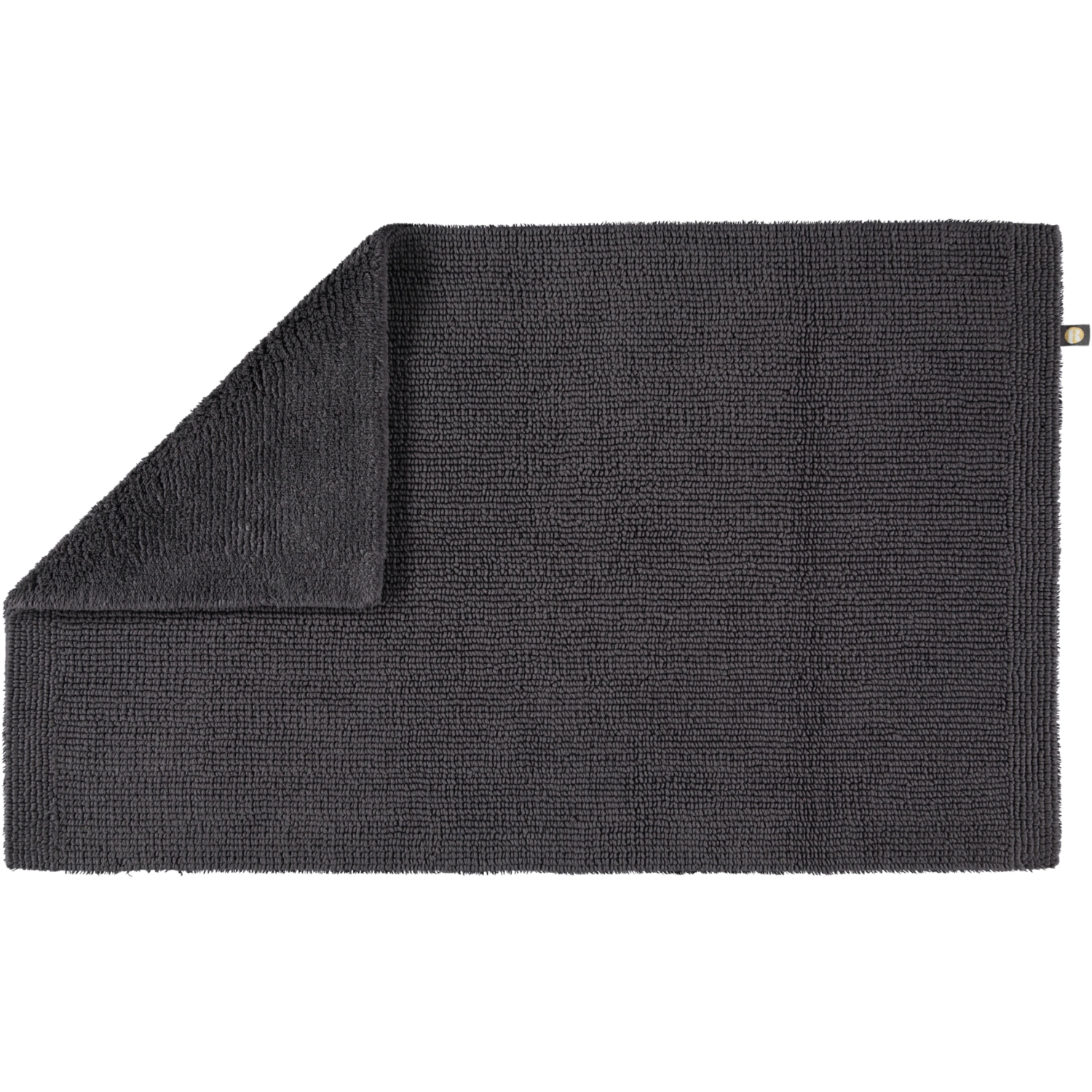 Rhomtuft - Badteppich Pur - Farbe: zinn - 02 - 70x130 cm