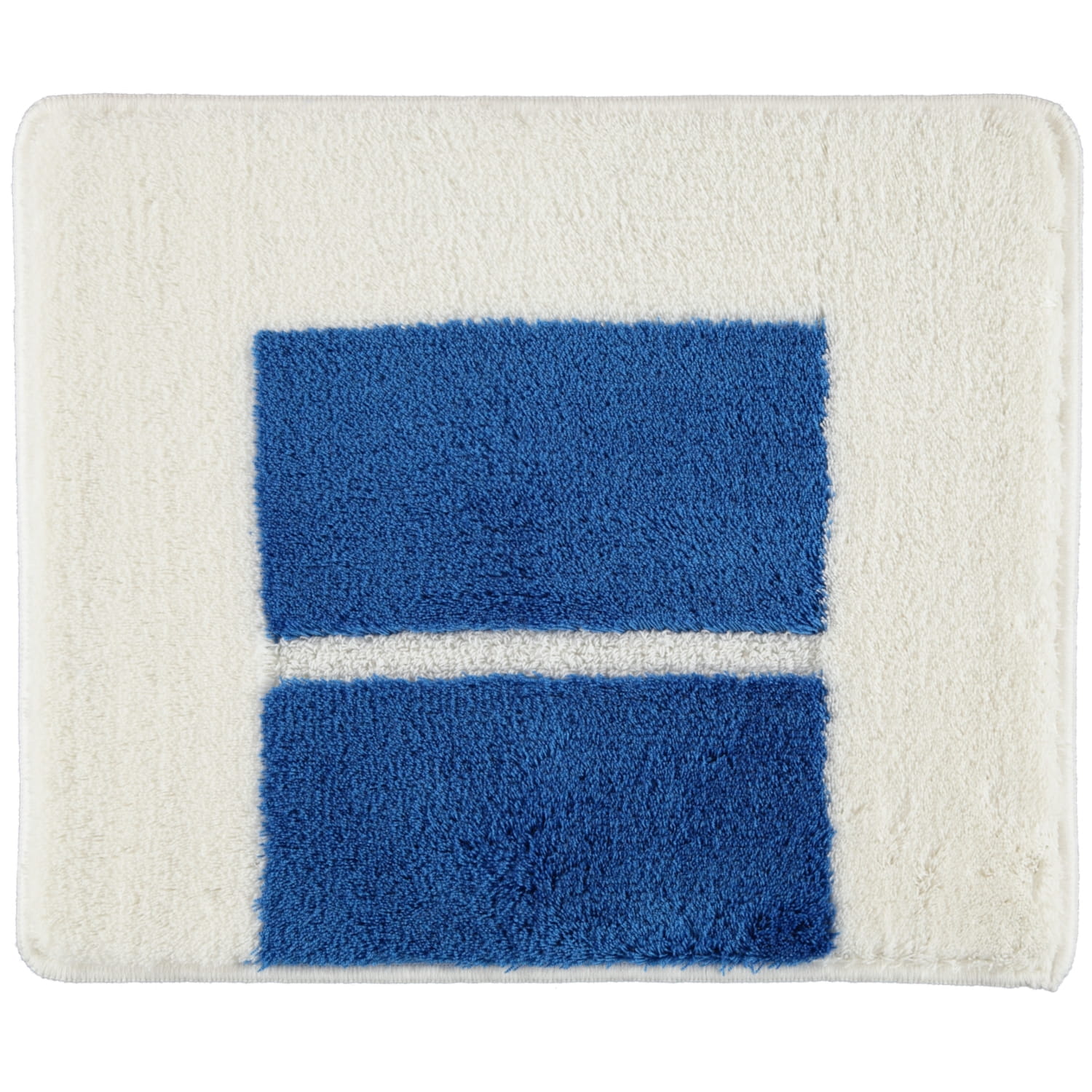 Rhomtuft RHOMY - Badteppich Liberty 256 - Farbe: weiß/blau - 844 - 50x60 cm