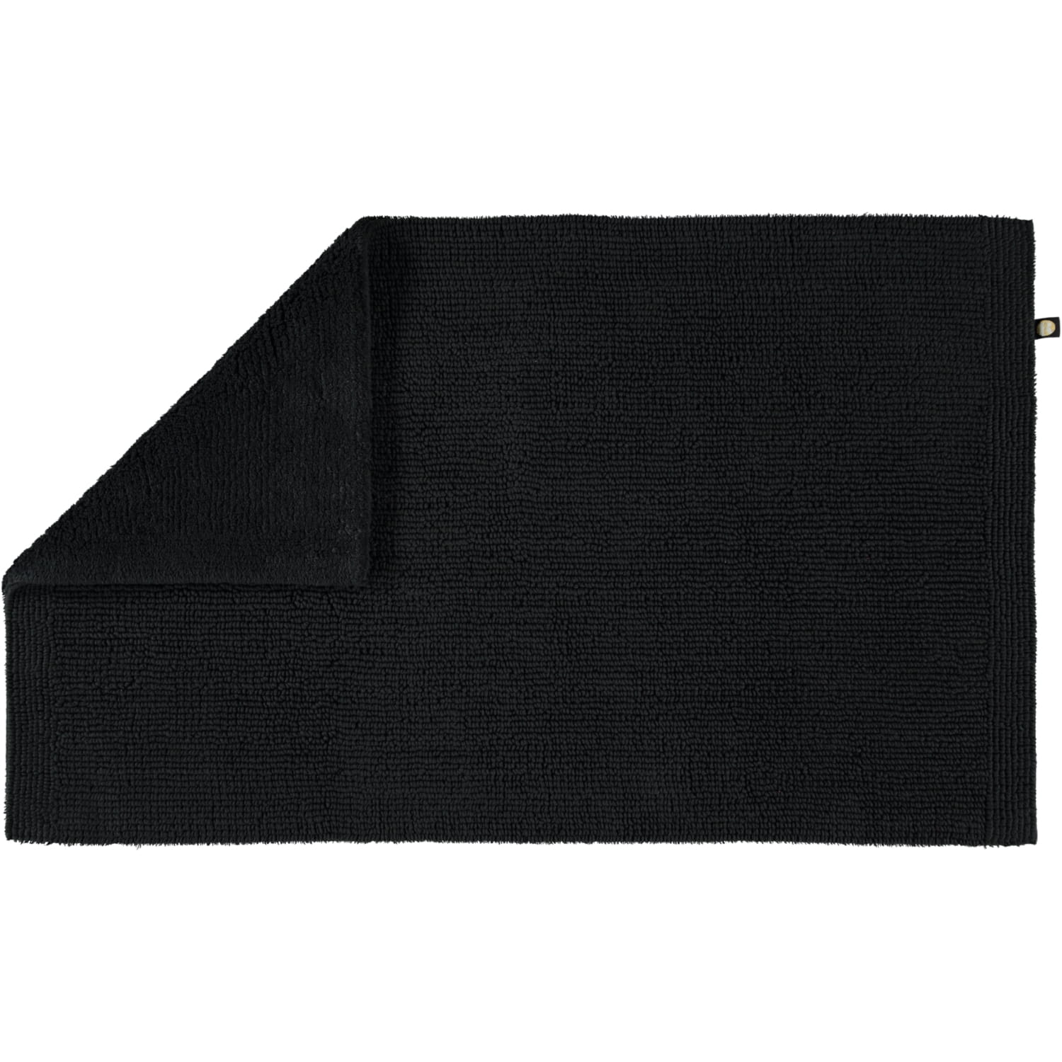 Rhomtuft - Badteppich Pur - Farbe: schwarz - 15 - 70x130 cm