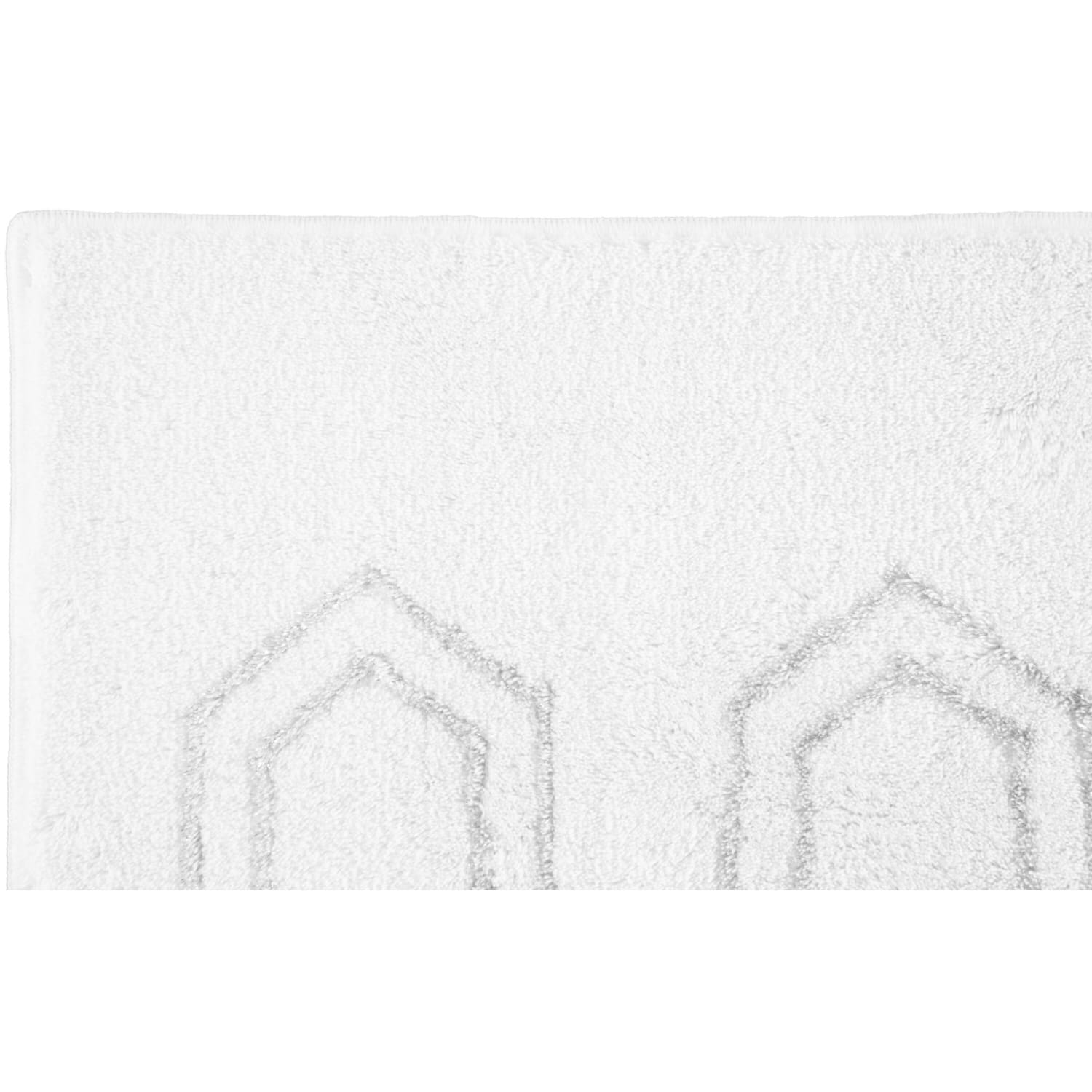 Rhomtuft RHOMY - Badteppich Elegance 259 - Farbe: weiß/silberlurex - 151