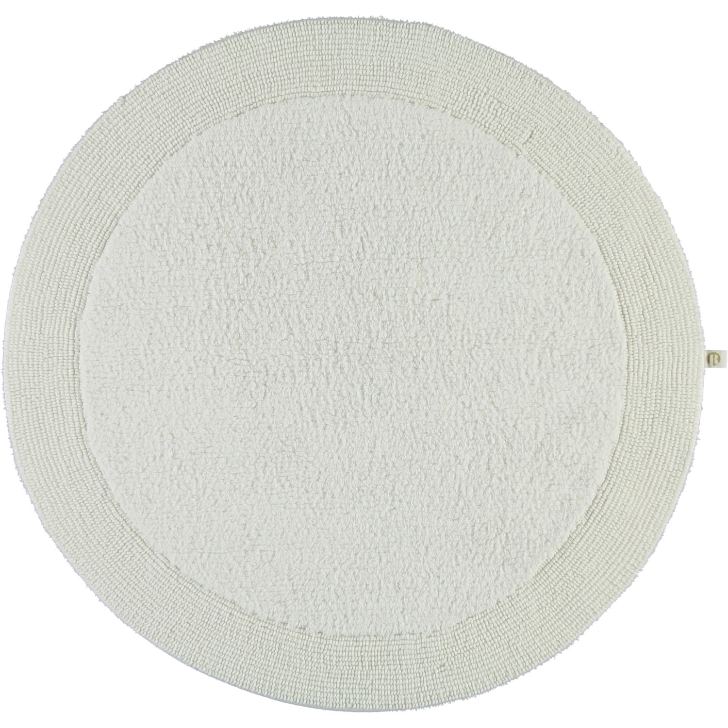 Rhomtuft - Badteppiche Exquisit - Farbe: weiss - 01 - 100 cm rund