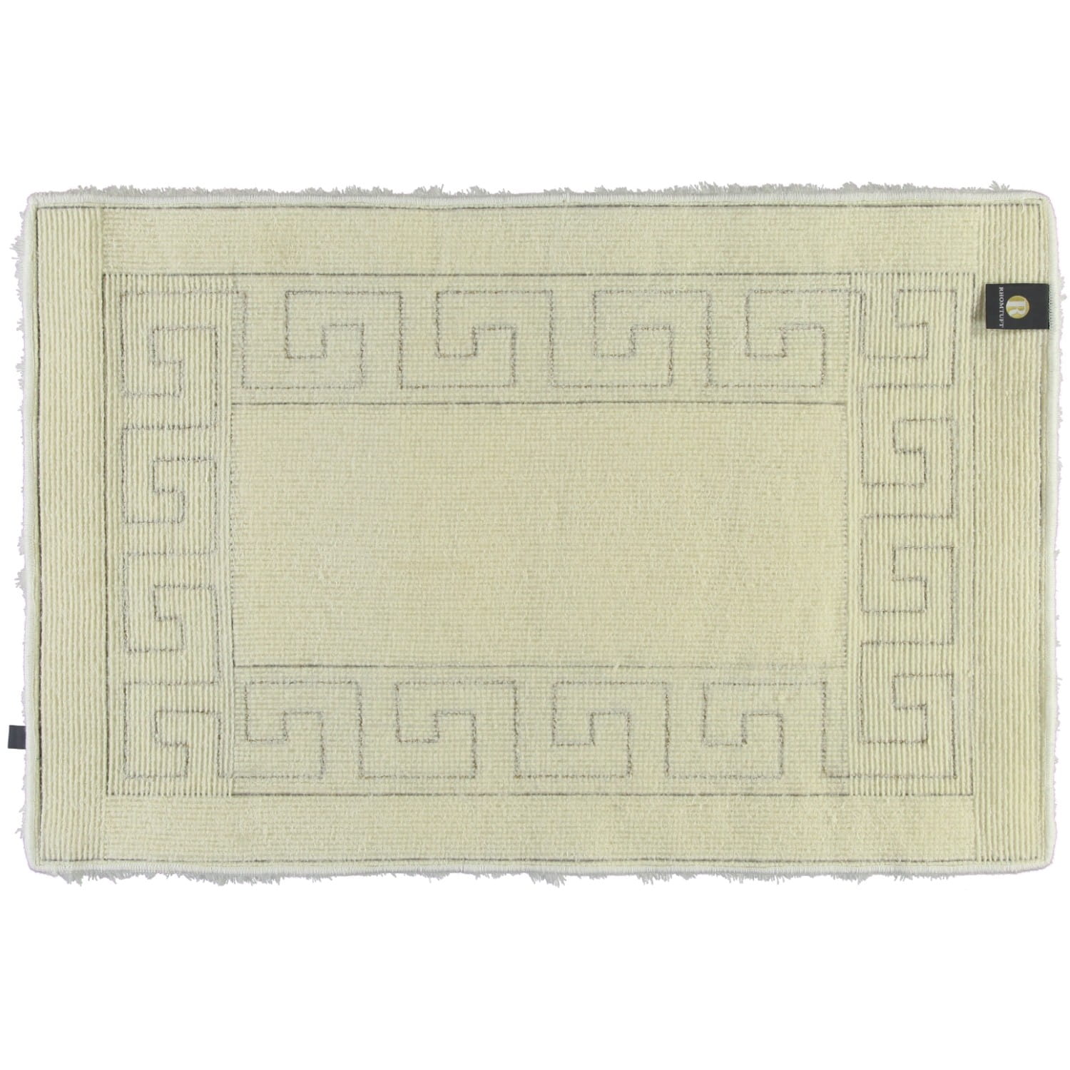 Rhomtuft - Badteppich Mäander - Farbe: weiss/weiss-goldlurex - 1321