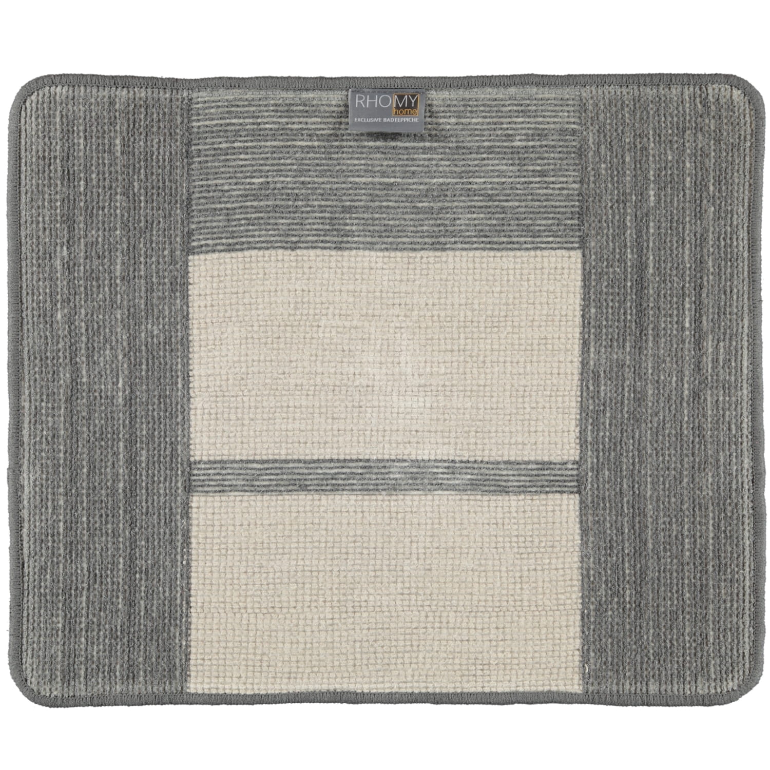 Rhomtuft RHOMY - Badteppich Liberty 256 - Farbe: anthrazit/perlgrau - 409 - 50x60 cm
