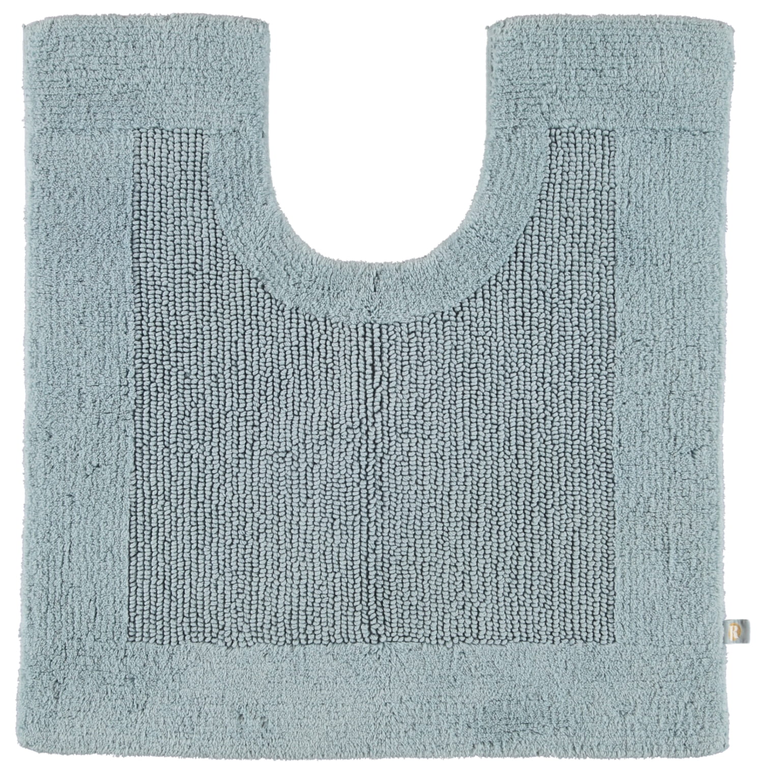 Rhomtuft - Badteppiche Prestige - Farbe: aquamarin - 400 - Toilettenvorlage mit Ausschnitt 60x60 cm