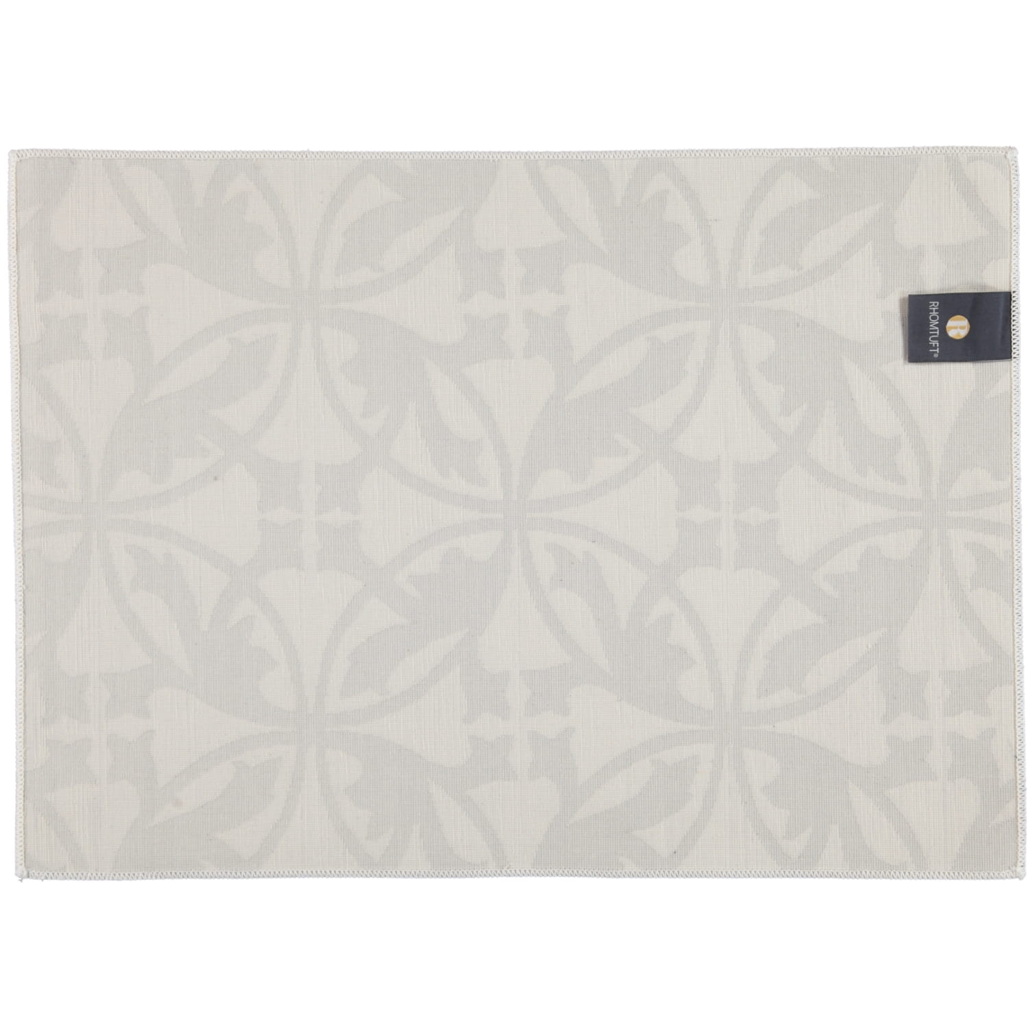 Rhomtuft - Badematte Mauro - Farbe: weiß/kiesel - 1469 - 50x70 cm