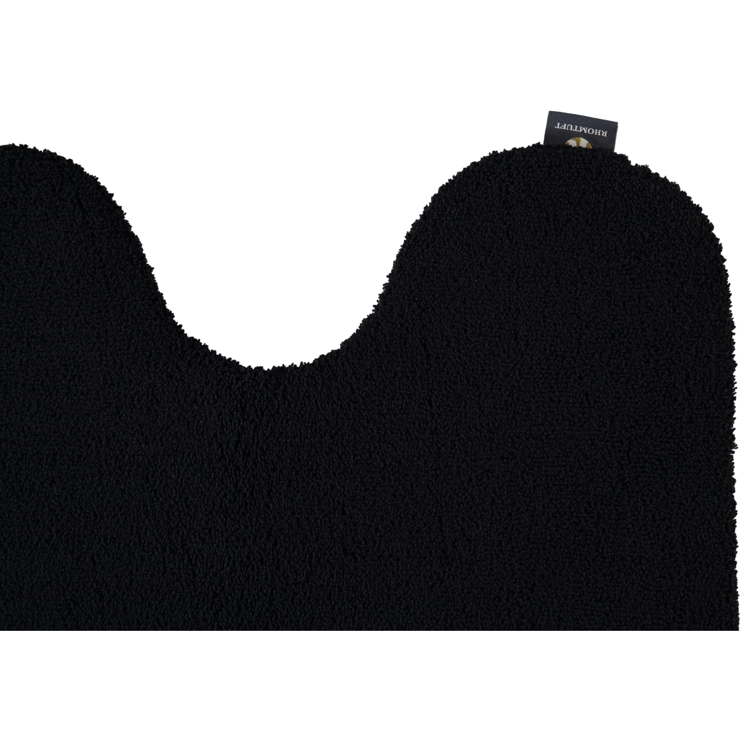 Rhomtuft - Badteppiche Aspect - Farbe: schwarz - 15 - Toilettenvorlage mit Ausschnitt 55x60 cm