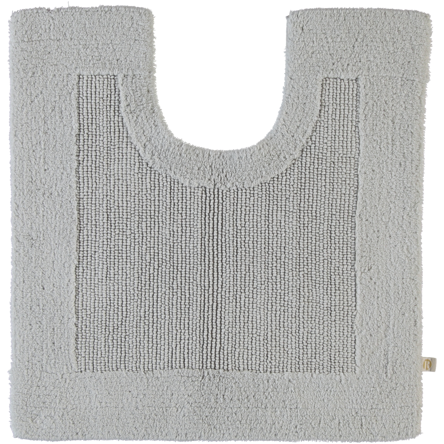 Rhomtuft - Badteppiche Prestige - Farbe: perlgrau - 11 - Toilettenvorlage mit Ausschnitt 60x60 cm