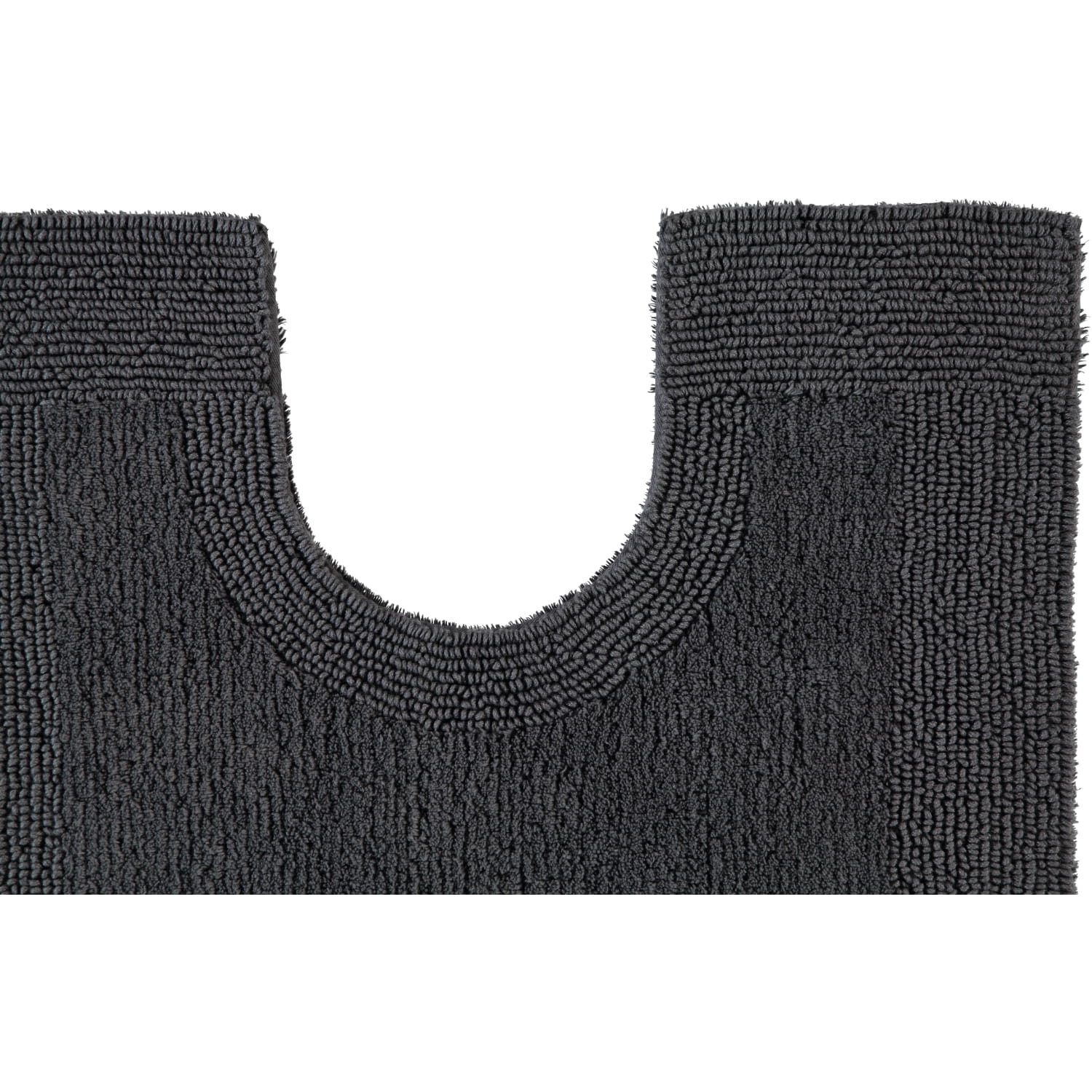 Rhomtuft - Badteppiche Prestige - Farbe: zinn - 02 - Toilettenvorlage mit Ausschnitt 60x60 cm