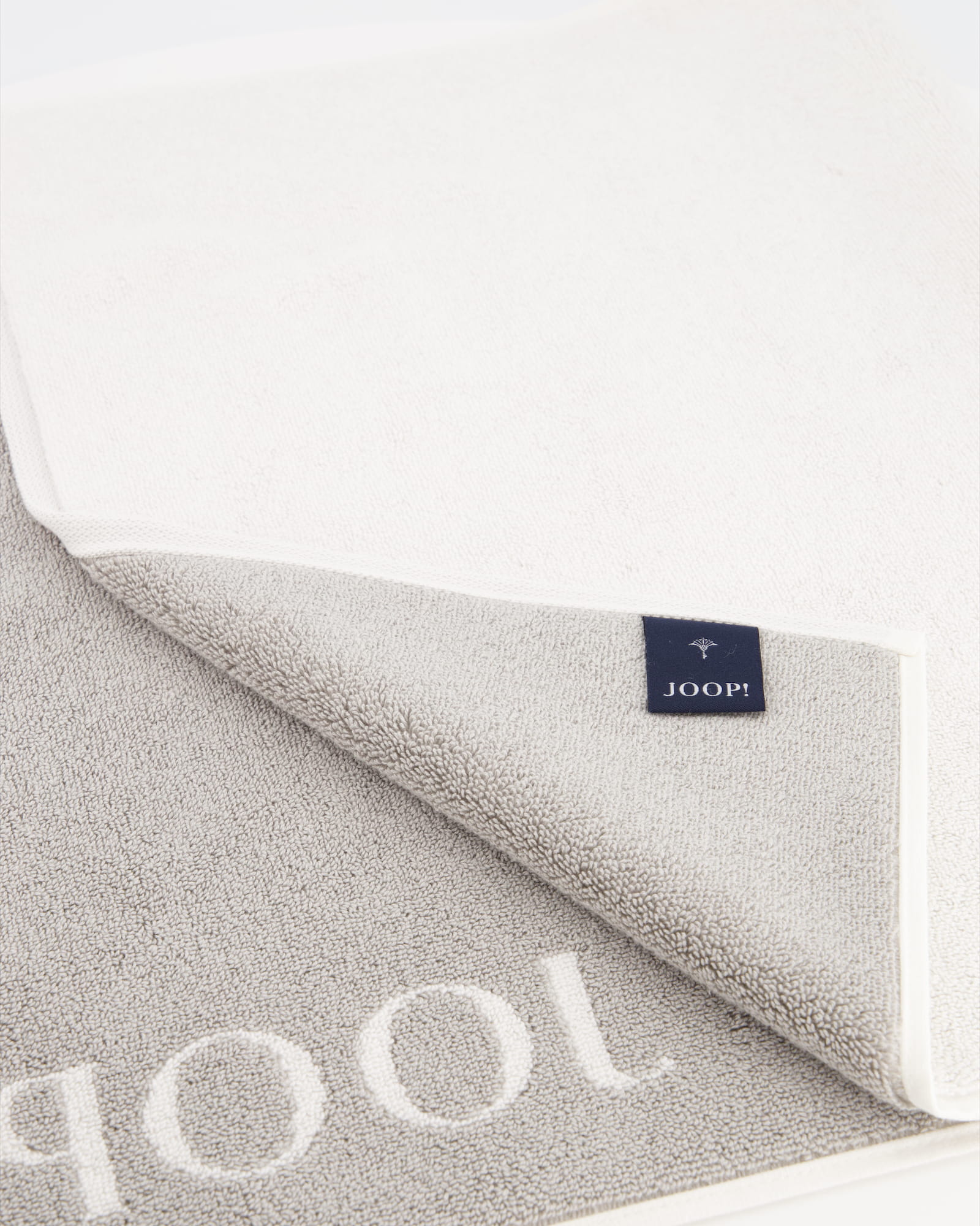 JOOP! Classic - Doubleface Badematte 1600 - 50x80 cm - Farbe: Weiß/Silber - 67