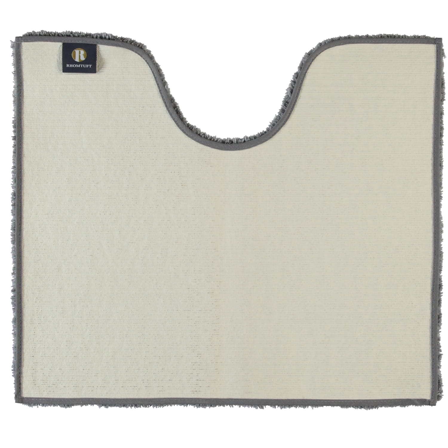 Rhomtuft - Badteppiche Square - Farbe: kiesel - 85 - Toilettenvorlage mit Ausschnitt 55x60 cm