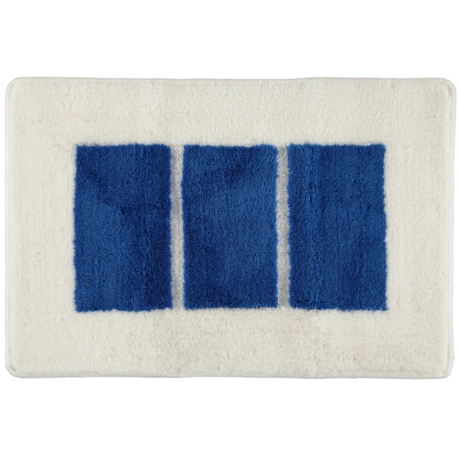 Rhomtuft RHOMY - Badteppich Liberty 256 - Farbe: weiß/blau - 844 - 60x90 cm