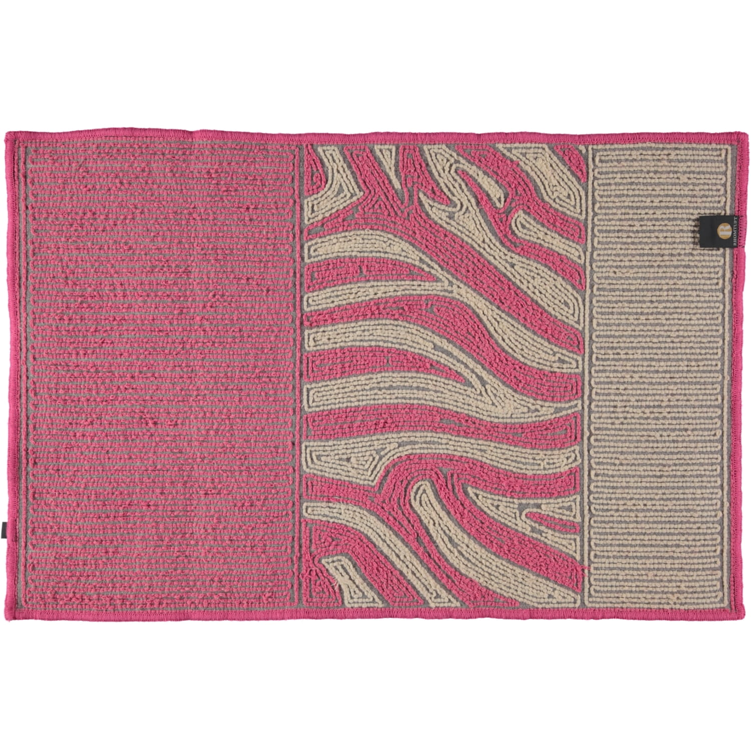 Rhomtuft - Badteppiche Zebra - Farbe: fuchsia/weiss - 1403 - 50x65 cm