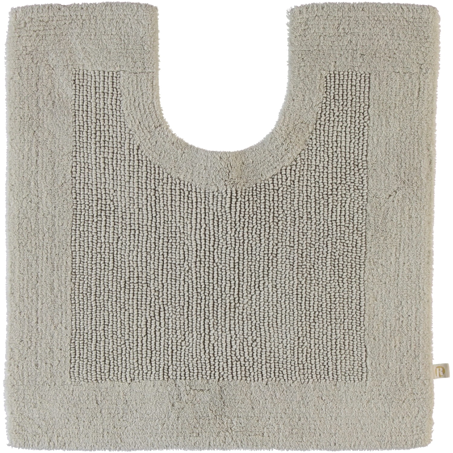 Rhomtuft - Badteppiche Prestige - Farbe: stone - 320 - Toilettenvorlage mit Ausschnitt 60x60 cm