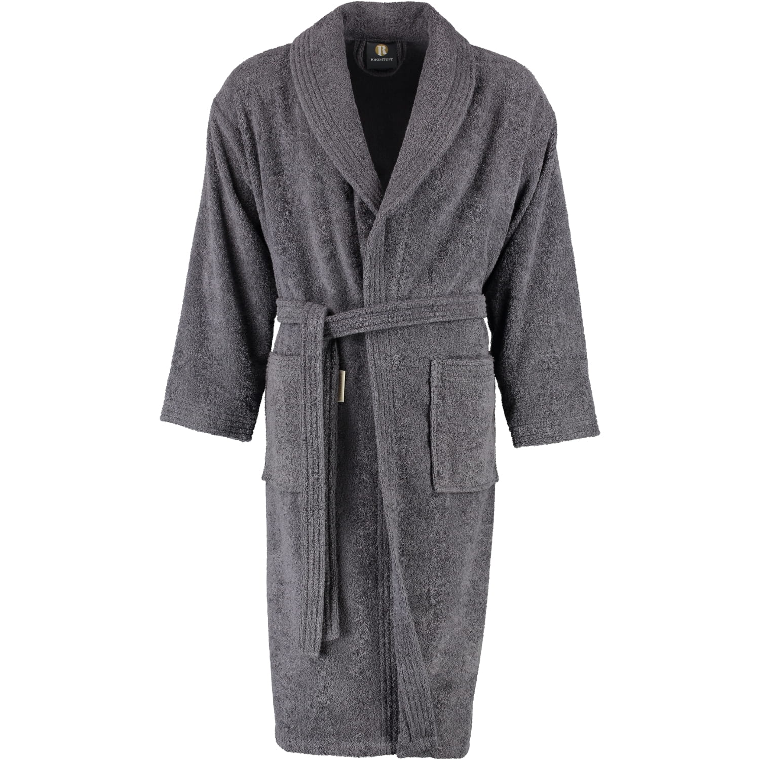 Rhomtuft - Bademantel Sir & Lady - Unisex - Farbe: zinn - 02 - L
