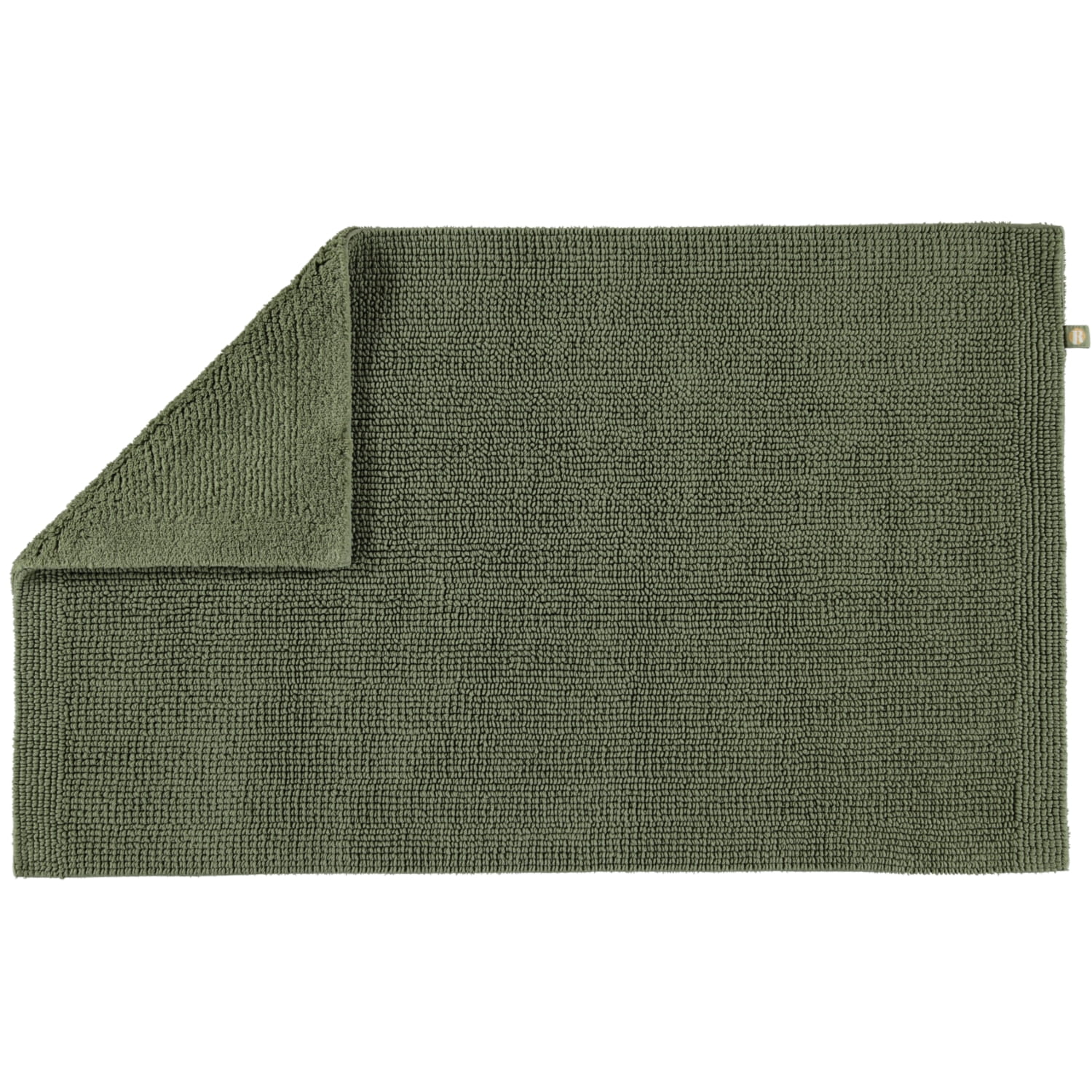 Rhomtuft - Badteppich Pur - Farbe: olive - 404 - 60x100 cm