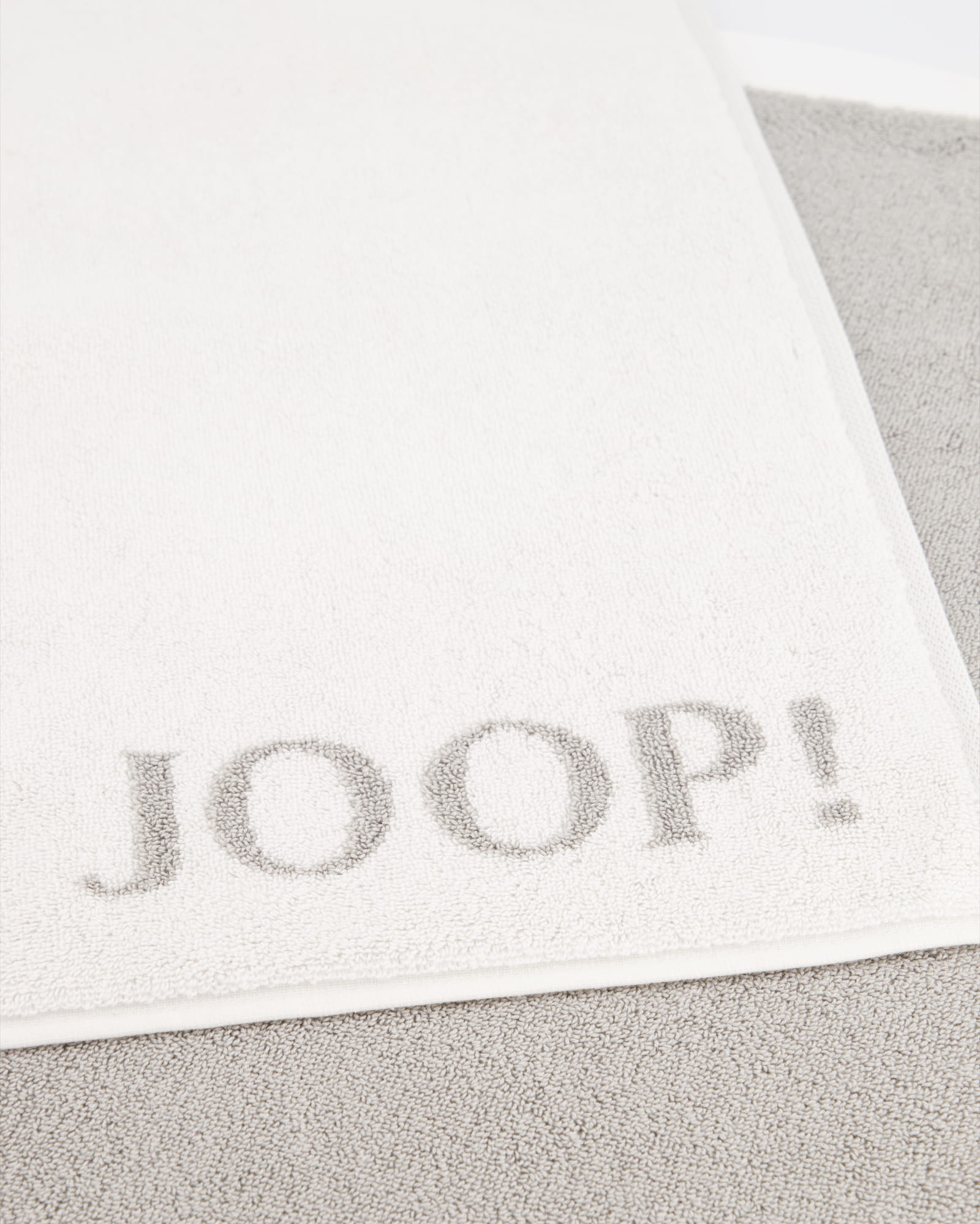 JOOP! Classic - Doubleface Badematte 1600 - 50x80 cm - Farbe: Weiß/Silber - 67