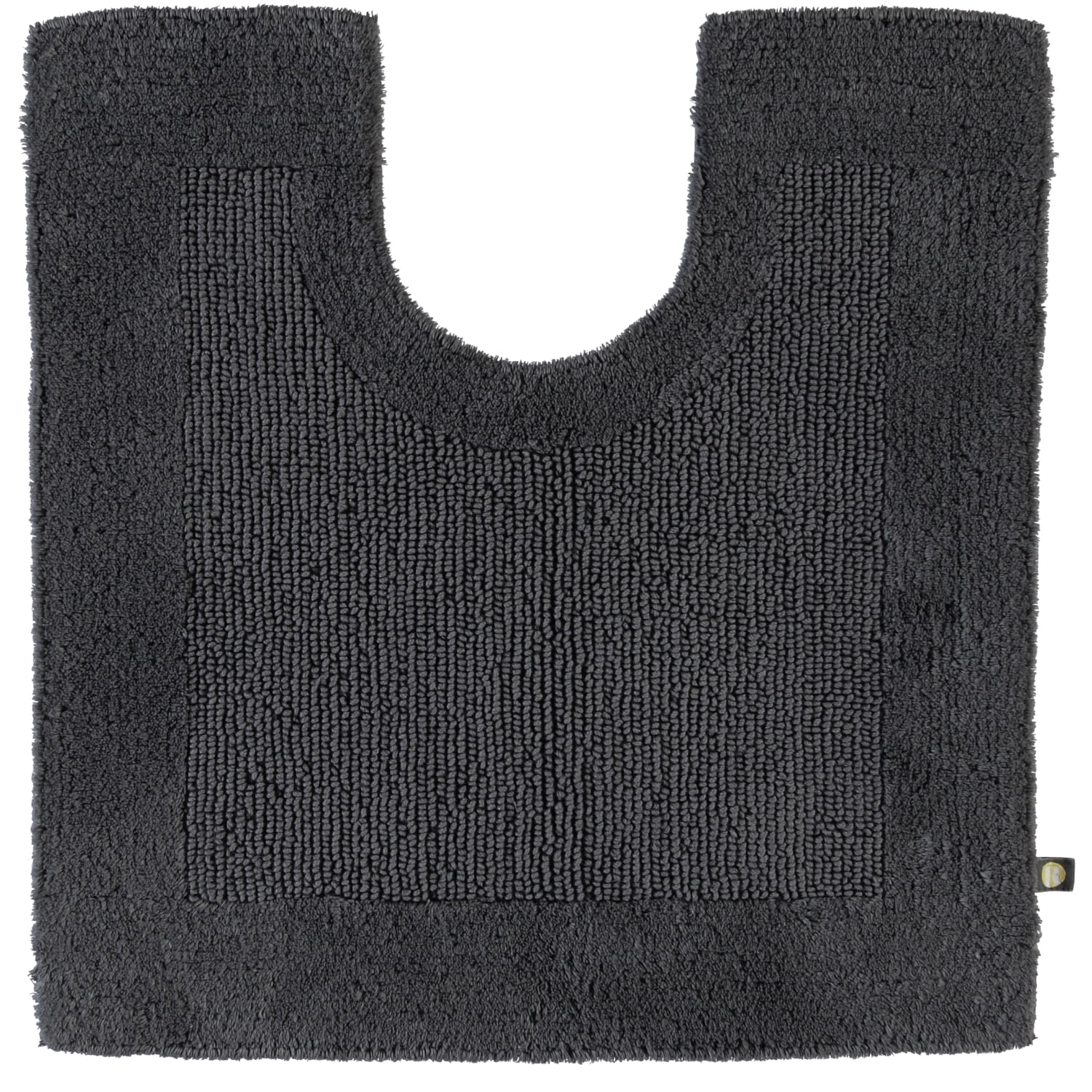 Rhomtuft - Badteppiche Prestige - Farbe: zinn - 02 - Toilettenvorlage mit Ausschnitt 60x60 cm