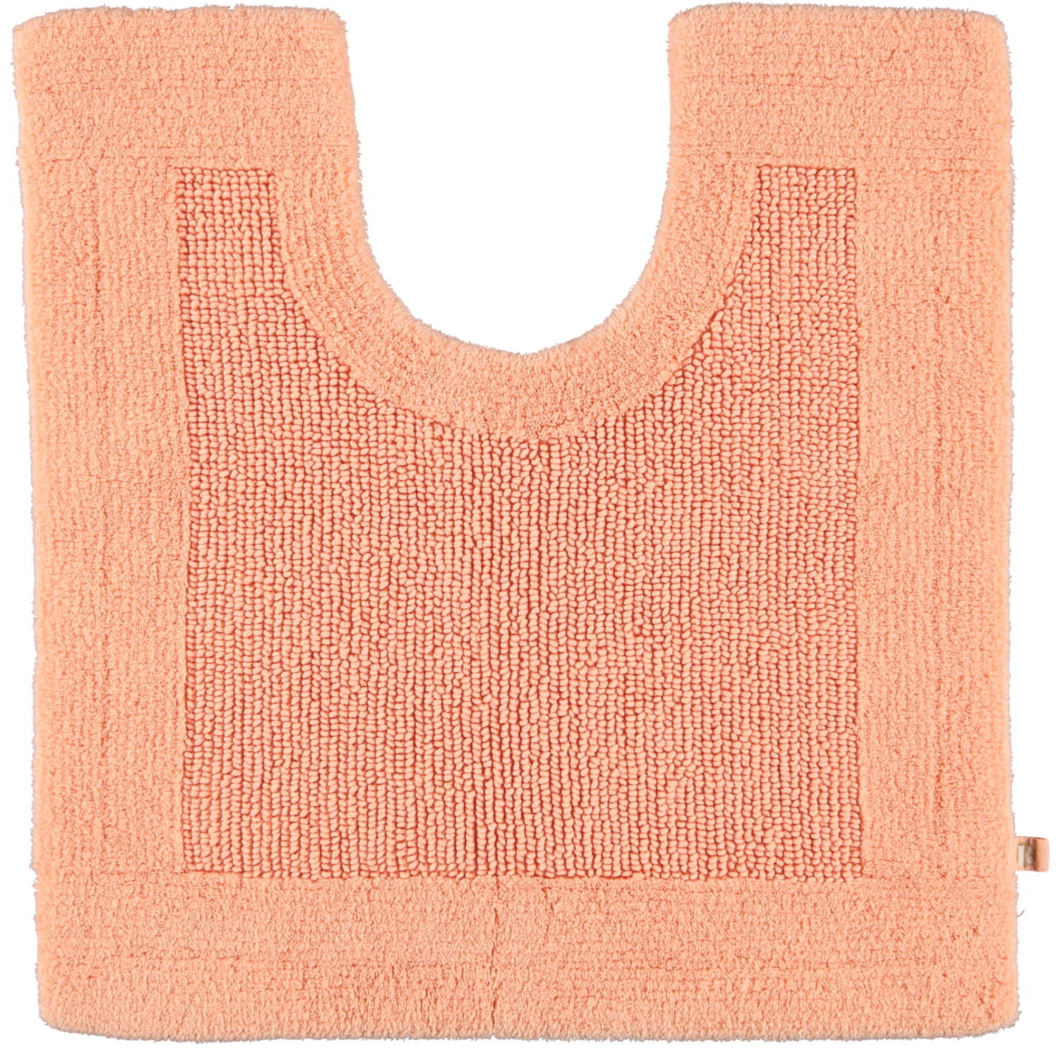 Rhomtuft - Badteppiche Prestige - Farbe: peach - 405 - Toilettenvorlage mit Ausschnitt 60x60 cm