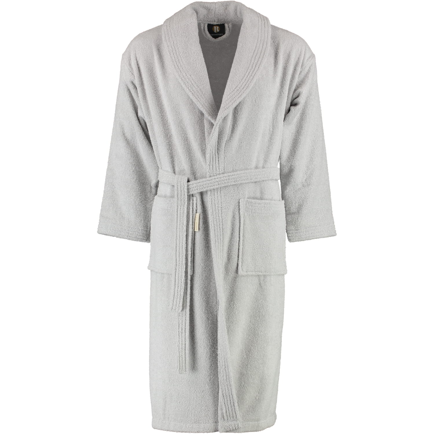 Rhomtuft - Bademantel Sir & Lady - Unisex - Farbe: perlgrau - 11 - M