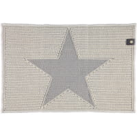 Rhomtuft - Badteppich STAR 216 - Farbe: weiss/edelstahl - 1341 60x90 cm