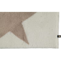 Rhomtuft - Badteppich STAR 216 - Farbe: weiß/stone - 1340 70x120 cm