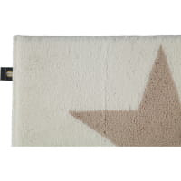 Rhomtuft - Badteppich STAR 216 - Farbe: weiß/stone - 1340 60x90 cm