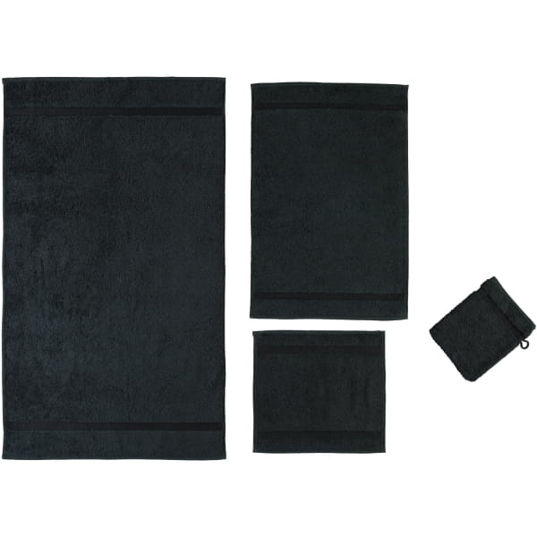 Rhomtuft - Handtücher Princess - Farbe: schwarz - 15 Seiflappen 30x30 cm