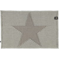 Rhomtuft - Badteppich STAR 216 - Farbe: weiß/stone - 1340 60x60 cm