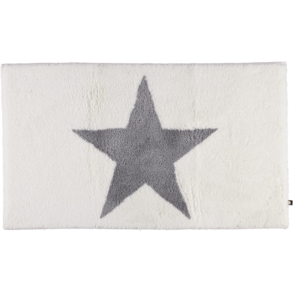 Rhomtuft - Badteppich STAR 216 - Farbe: weiss/edelstahl - 1341 70x120 cm