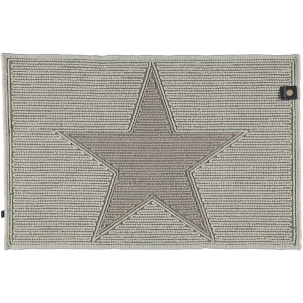 Rhomtuft - Badteppich STAR 216 - Farbe: weiß/stone - 1340 60x90 cm