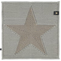 Rhomtuft - Badteppich STAR 216 - Farbe: weiß/stone - 1340 60x60 cm